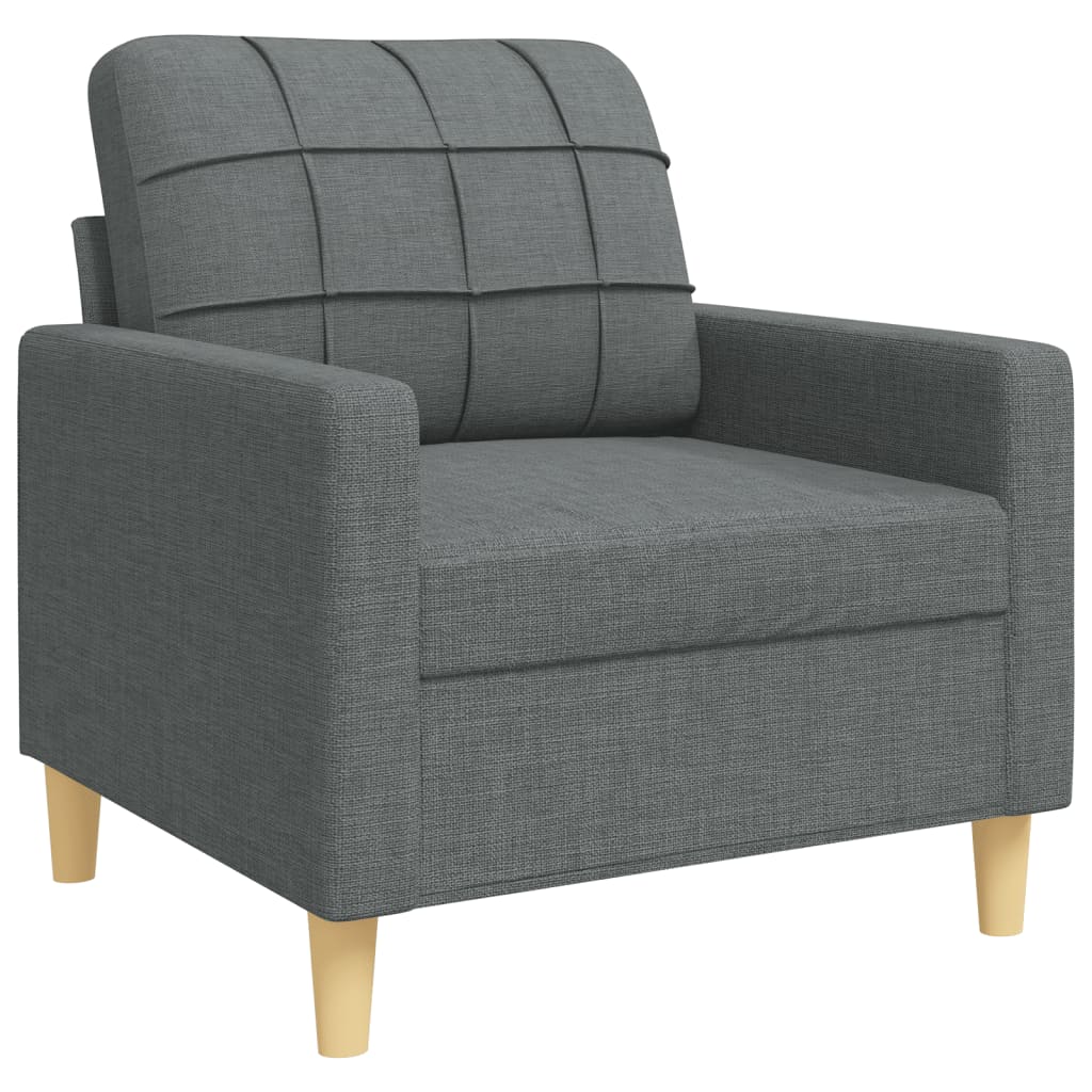 4-delige Loungeset met voetenbank stof donkergrijs is nu te koop bij PeponiXL, paradijselijk wonen!