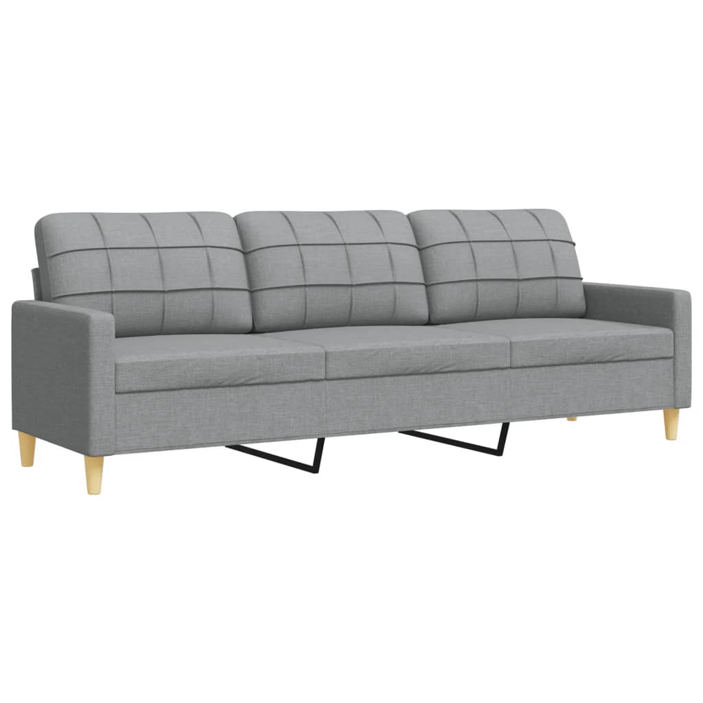 3-delige Loungeset met sierkussens stof lichtgrijs is nu te koop bij PeponiXL, paradijselijk wonen!