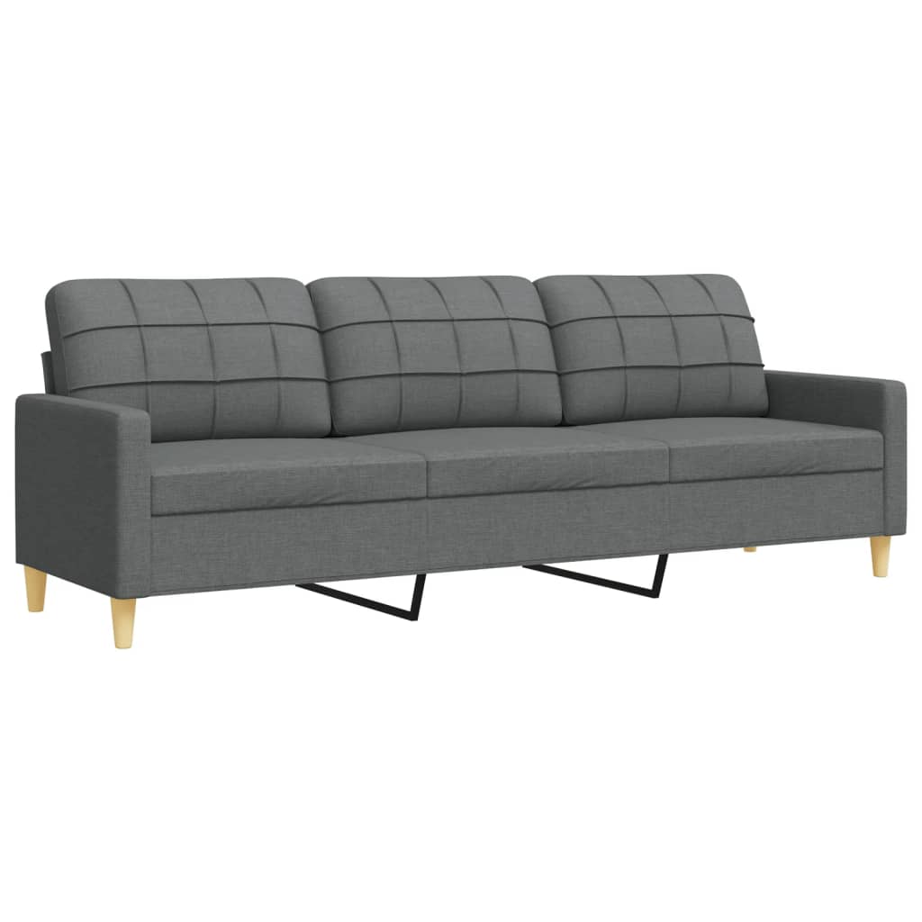 3-delige Loungeset met sierkussens stof donkergrijs is nu te koop bij PeponiXL, paradijselijk wonen!