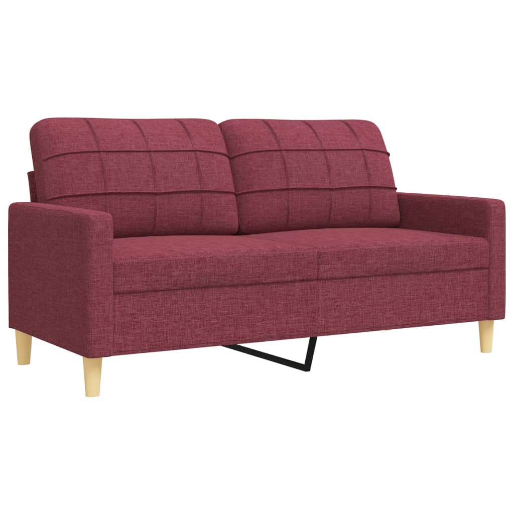 3-delige Loungeset met sierkussens stof wijnrood is nu te koop bij PeponiXL, paradijselijk wonen!