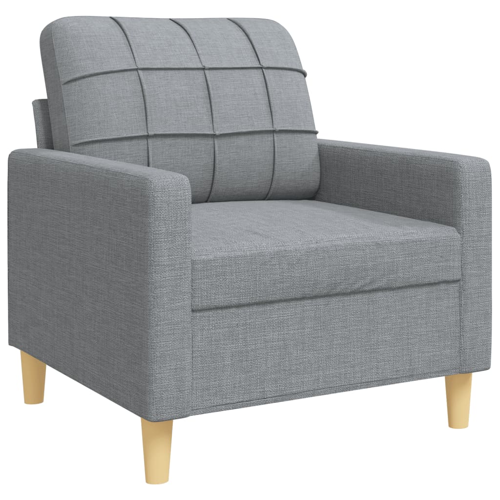 4-delige Loungeset met voetenbank en kussens stof lichtgrijs is nu te koop bij PeponiXL, paradijselijk wonen!