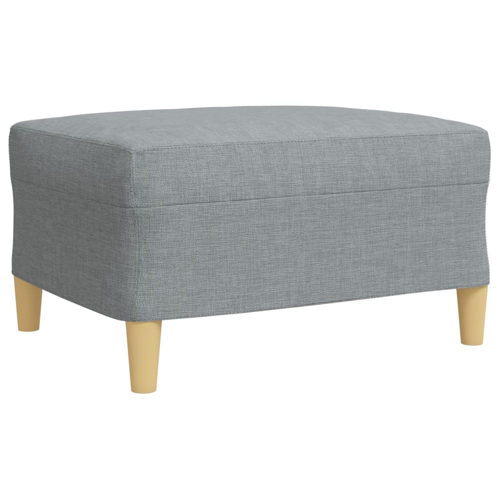 4-delige Loungeset met voetenbank en kussens stof lichtgrijs is nu te koop bij PeponiXL, paradijselijk wonen!