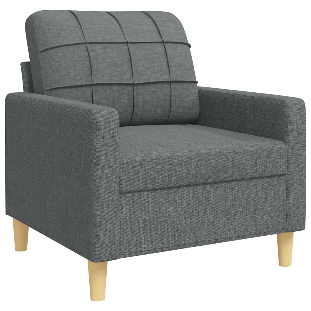 4-delige Loungeset met voetenbank en kussens stof donkergrijs is nu te koop bij PeponiXL, paradijselijk wonen!