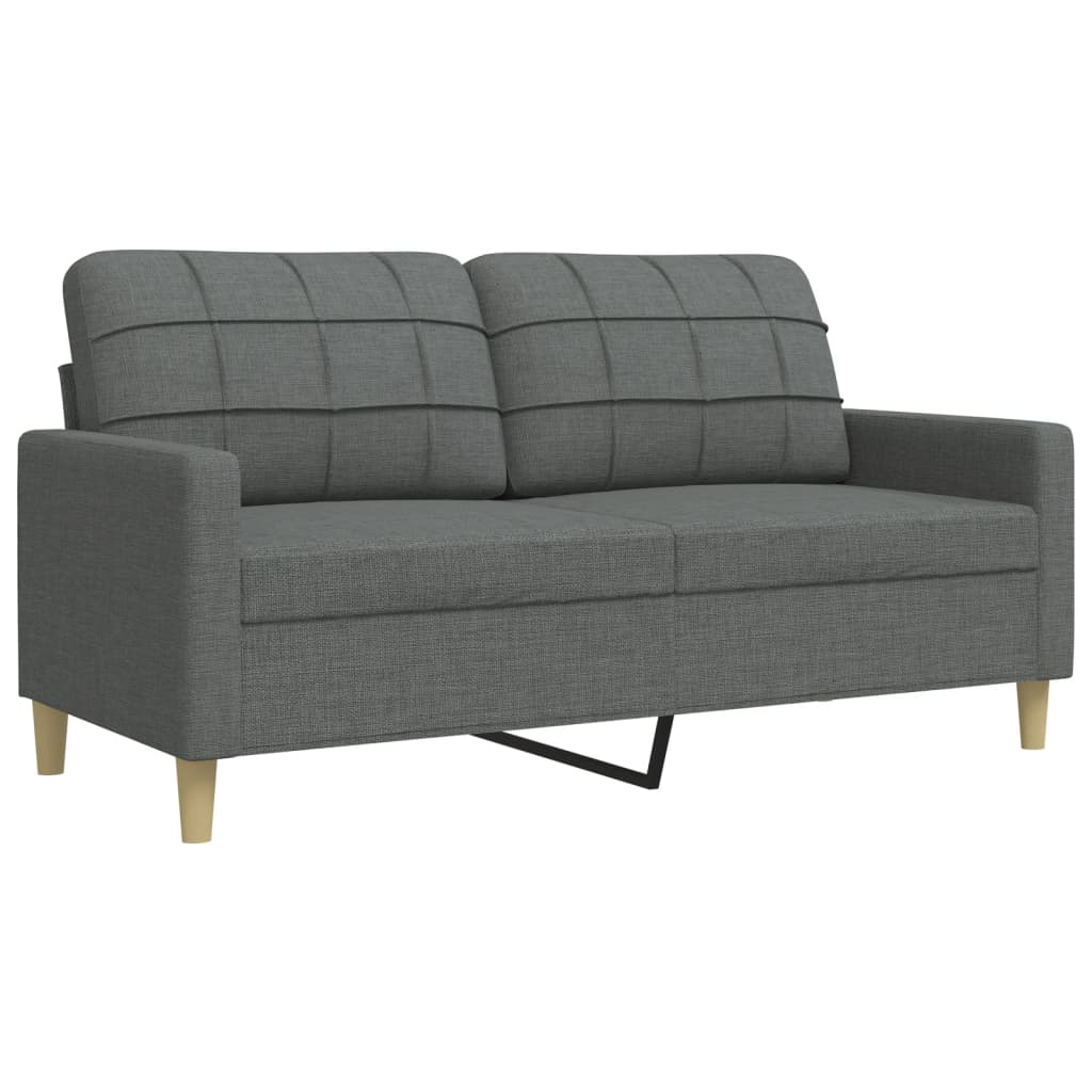 4-delige Loungeset met voetenbank en kussens stof donkergrijs is nu te koop bij PeponiXL, paradijselijk wonen!