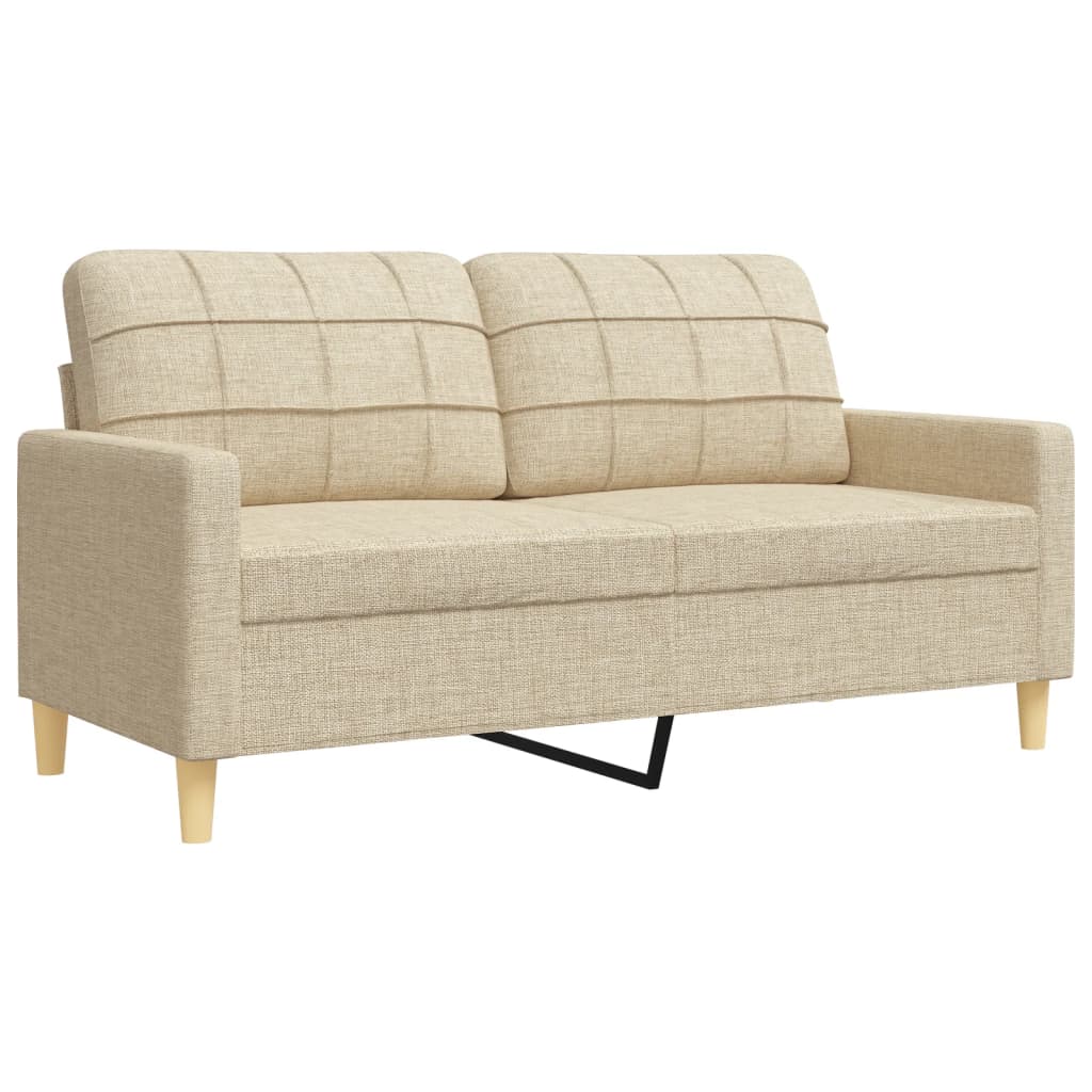 2-delige Loungeset stof crèmekleurig is nu te koop bij PeponiXL, paradijselijk wonen!