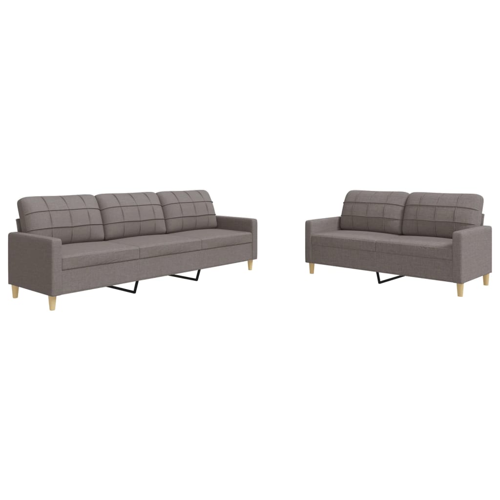 2-delige Loungeset stof taupe is nu te koop bij PeponiXL, paradijselijk wonen!