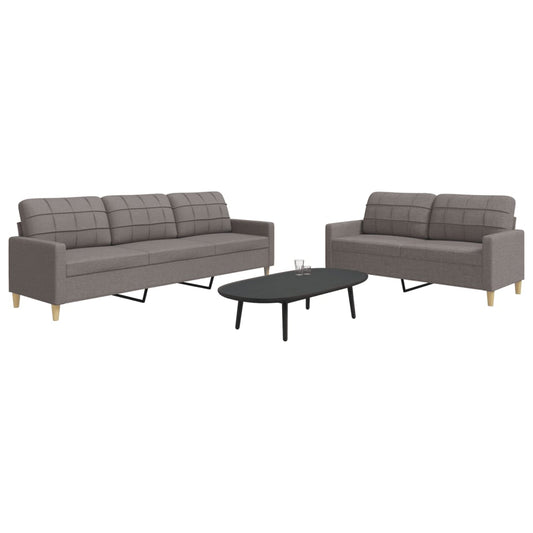 2-delige Loungeset stof taupe is nu te koop bij PeponiXL, paradijselijk wonen!