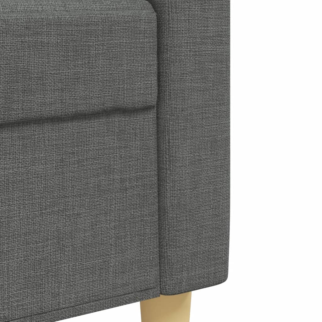 3-delige Loungeset met voetenbank stof donkergrijs is nu te koop bij PeponiXL, paradijselijk wonen!