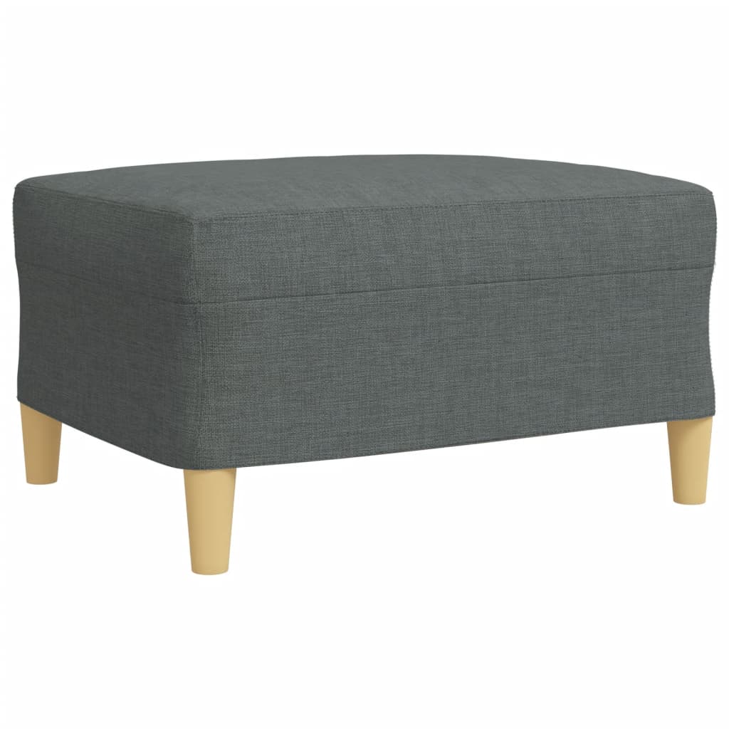 3-delige Loungeset met voetenbank en kussens stof donkergrijs is nu te koop bij PeponiXL, paradijselijk wonen!