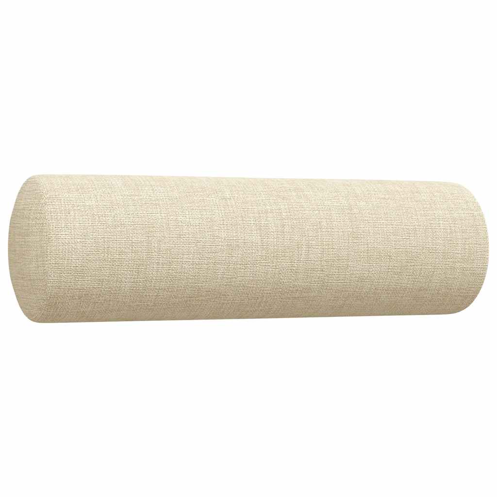 3-delige Loungeset met voetenbank en kussens stof crèmekleurig is nu te koop bij PeponiXL, paradijselijk wonen!