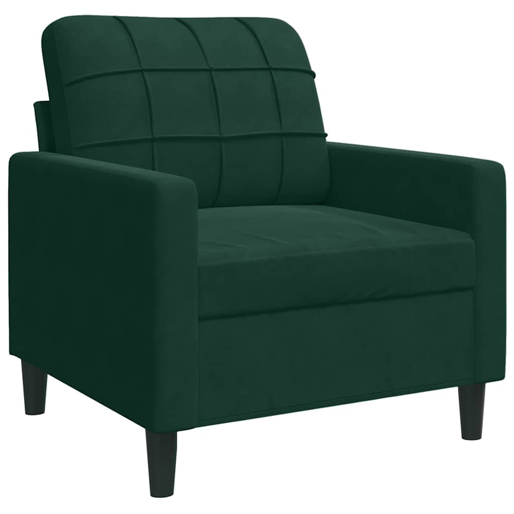 3-delige Loungeset met kussens fluweel donkergroen is nu te koop bij PeponiXL, paradijselijk wonen!