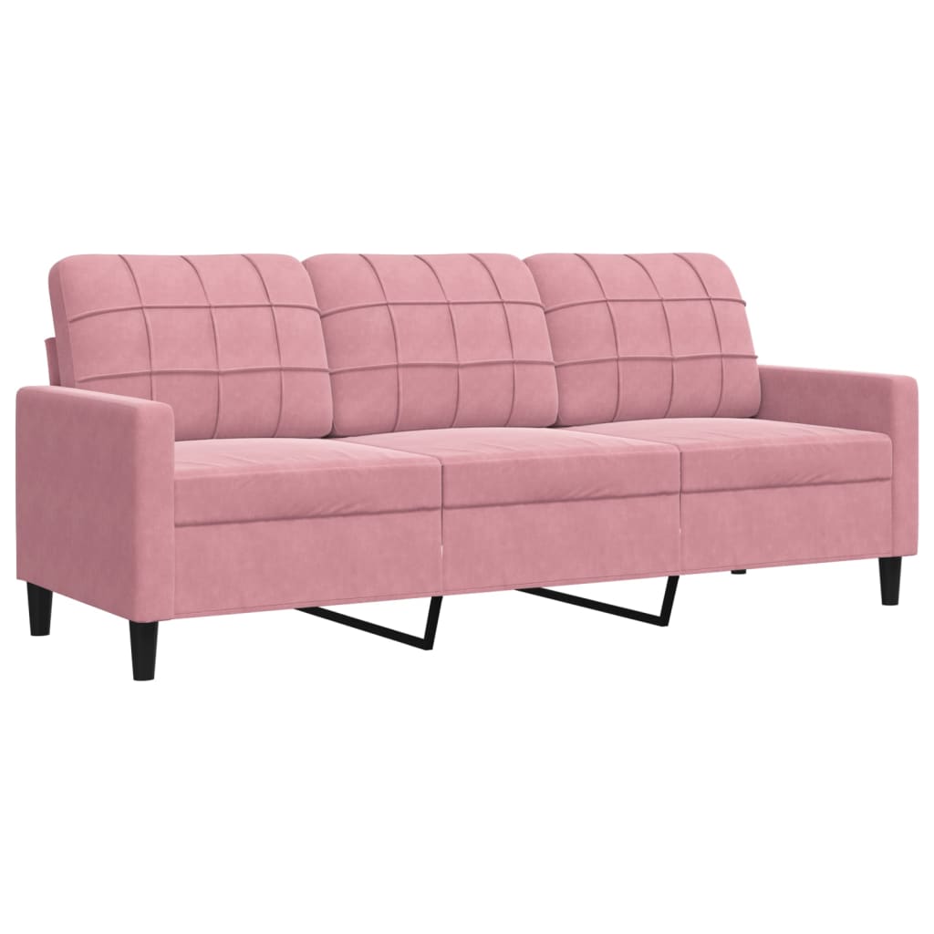 3-delige Loungeset met kussens fluweel roze is nu te koop bij PeponiXL, paradijselijk wonen!