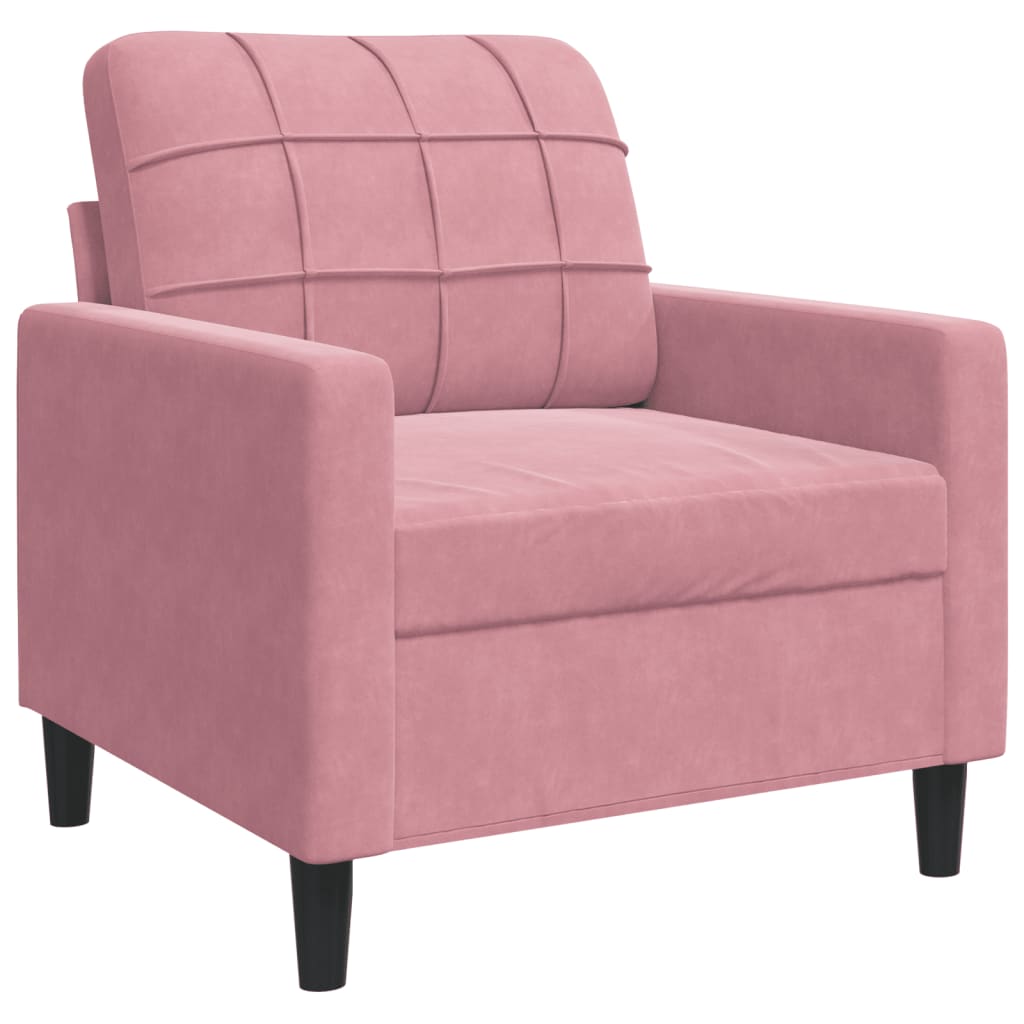 3-delige Loungeset met kussens fluweel roze is nu te koop bij PeponiXL, paradijselijk wonen!
