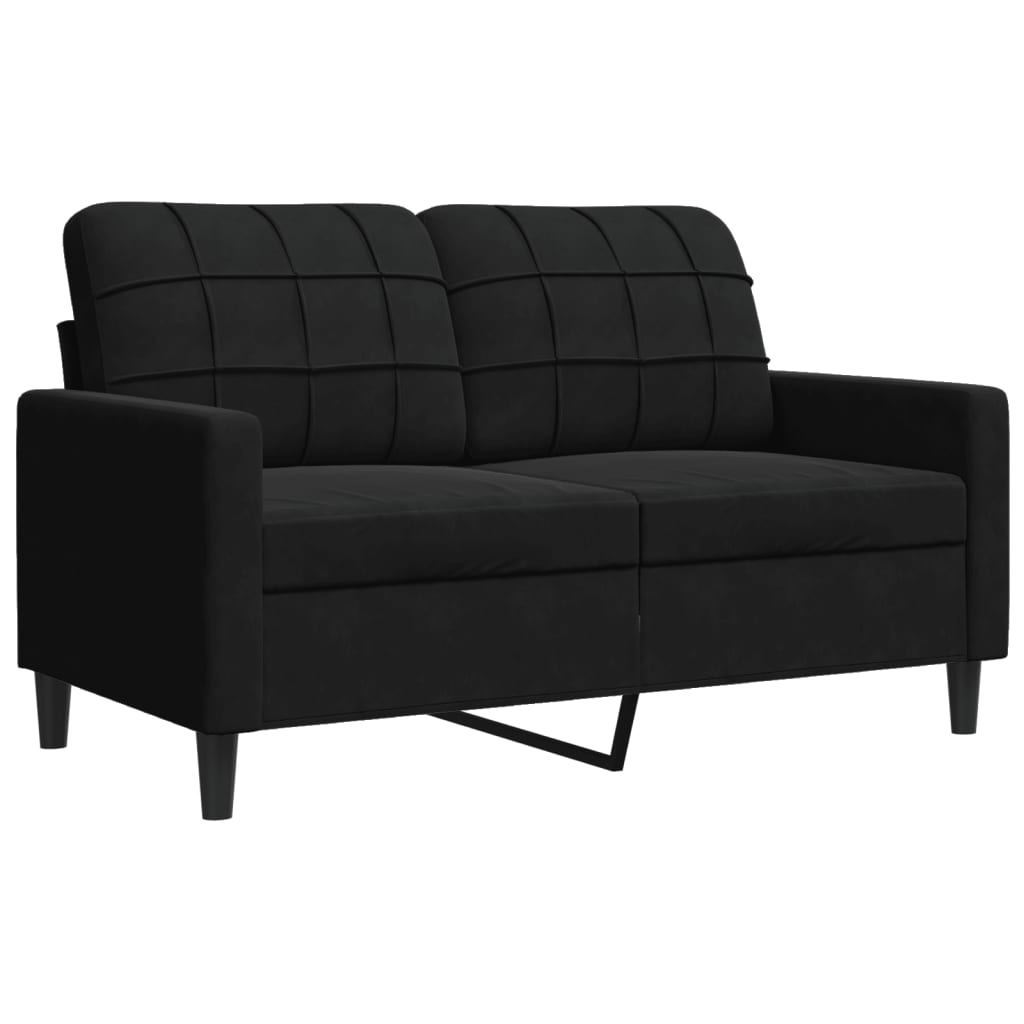 3-delige Loungeset met kussens fluweel zwart is nu te koop bij PeponiXL, paradijselijk wonen!