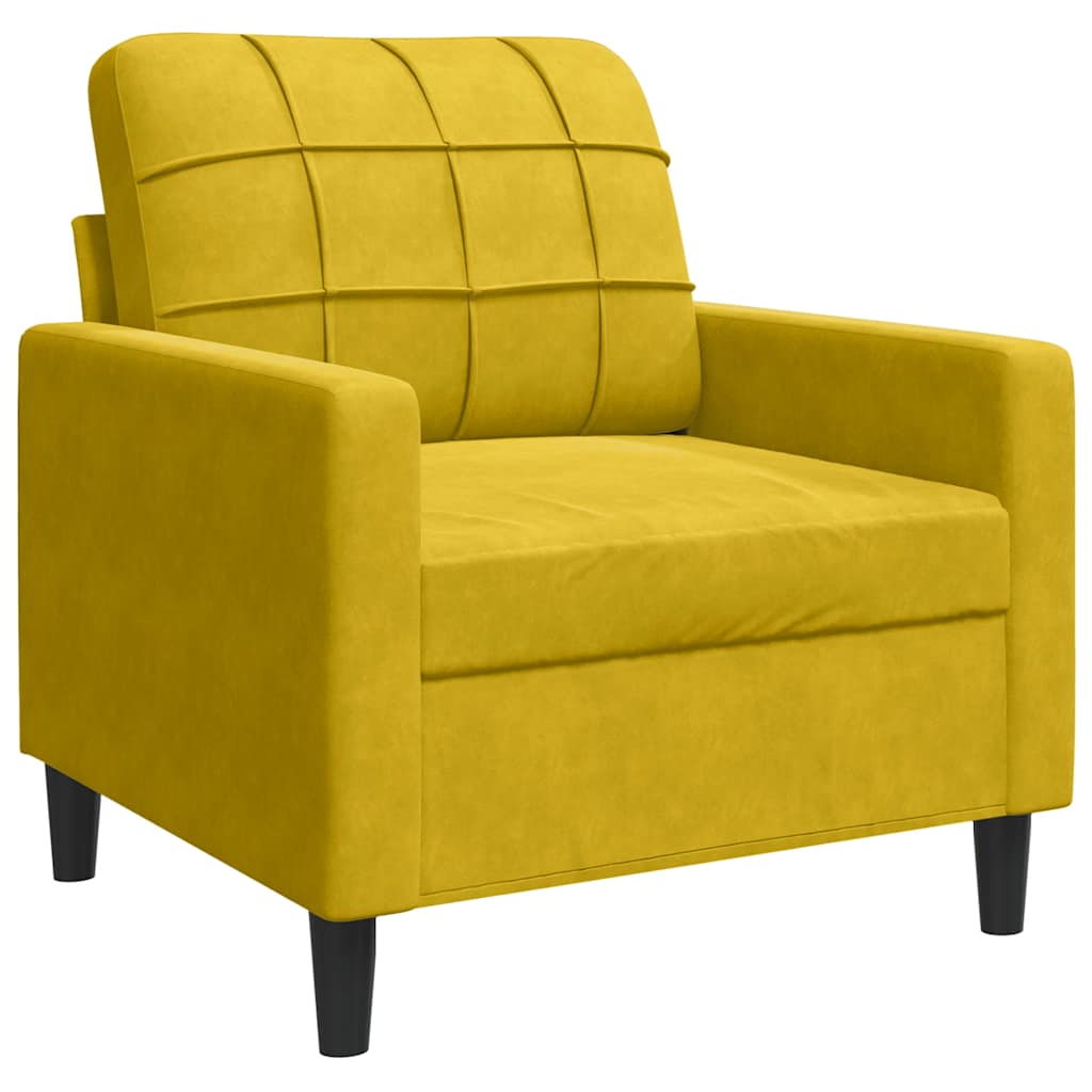 3-delige Loungeset met kussens fluweel geel is nu te koop bij PeponiXL, paradijselijk wonen!
