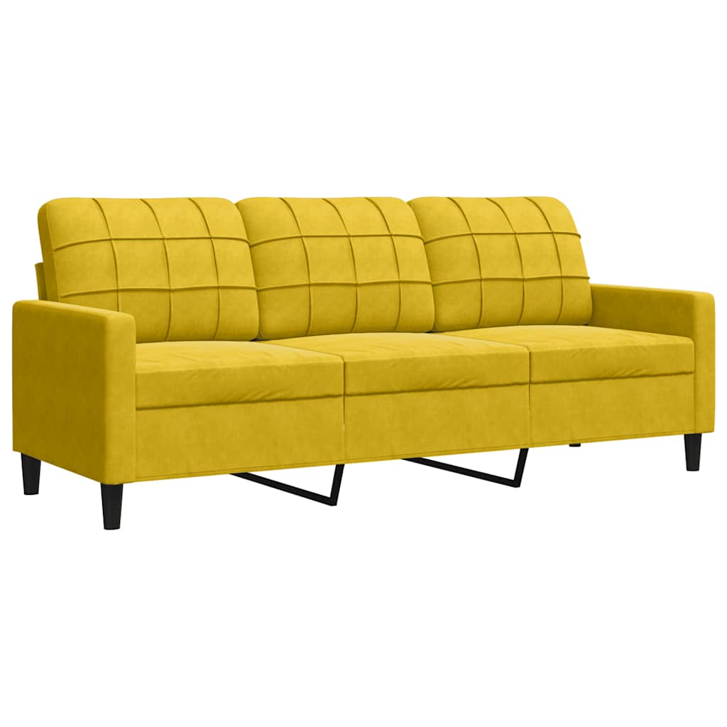 3-delige Loungeset met kussens fluweel geel is nu te koop bij PeponiXL, paradijselijk wonen!