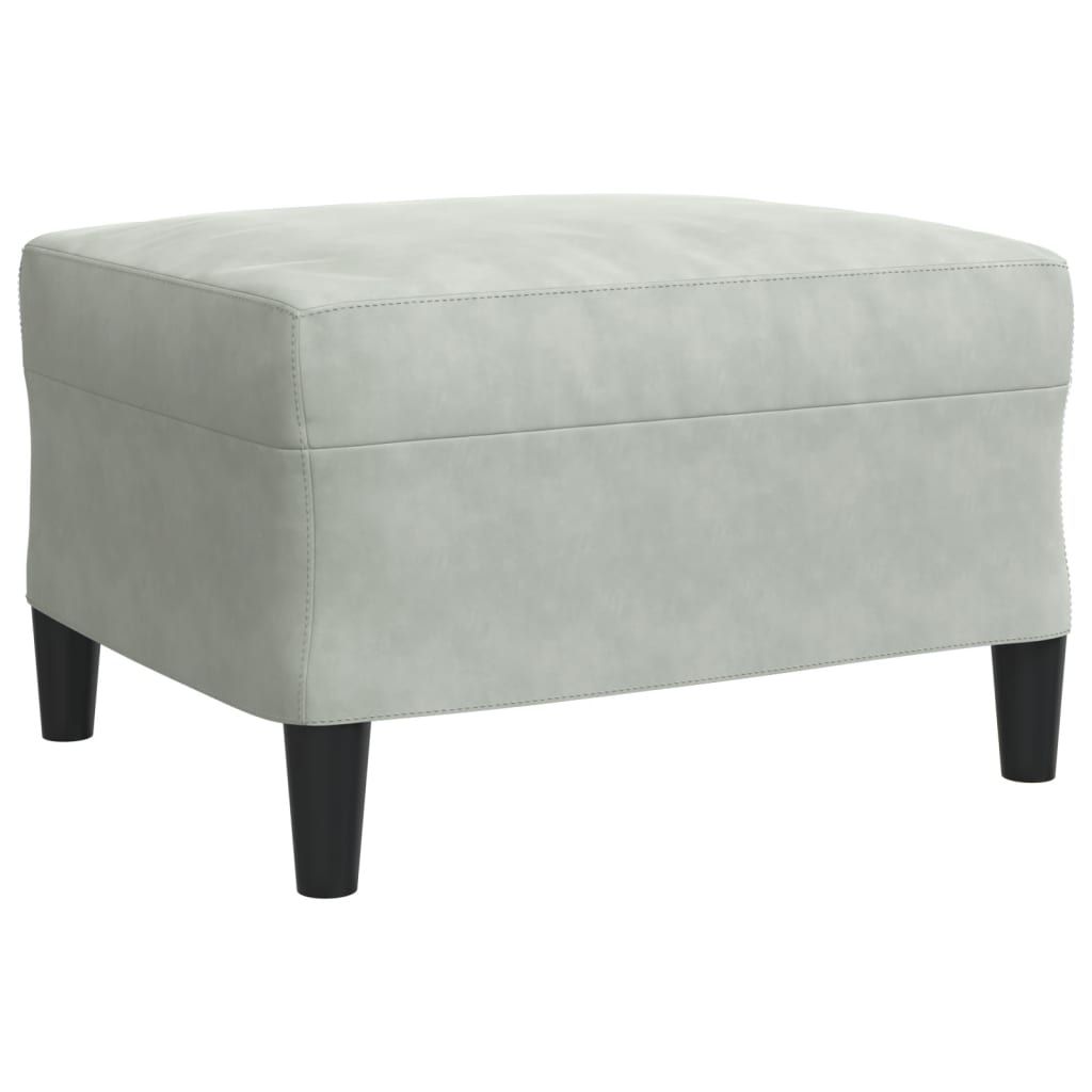 4-delige Loungeset met kussens fluweel lichtgrijs is nu te koop bij PeponiXL, paradijselijk wonen!