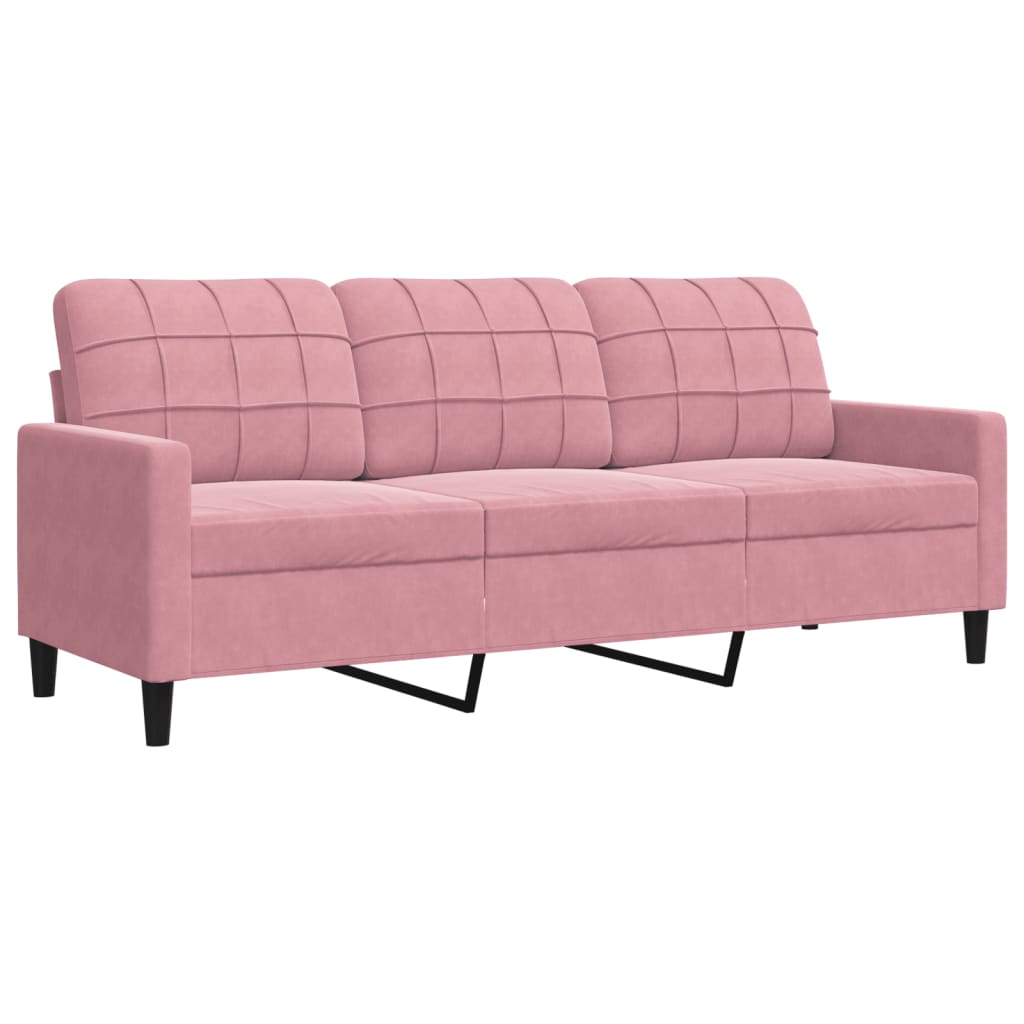 3-delige Loungeset met kussens en bolsters fluweel roze is nu te koop bij PeponiXL, paradijselijk wonen!