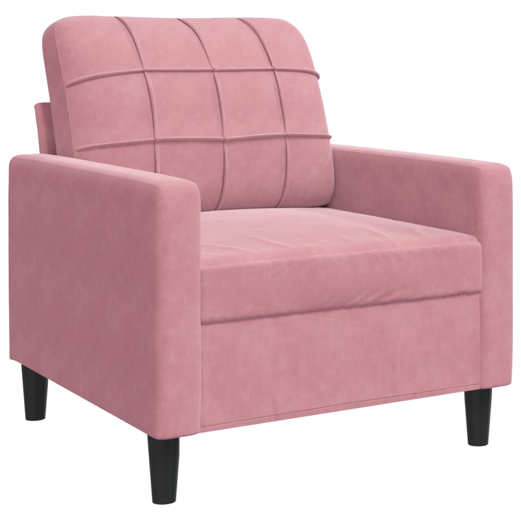 3-delige Loungeset met kussens en bolsters fluweel roze is nu te koop bij PeponiXL, paradijselijk wonen!