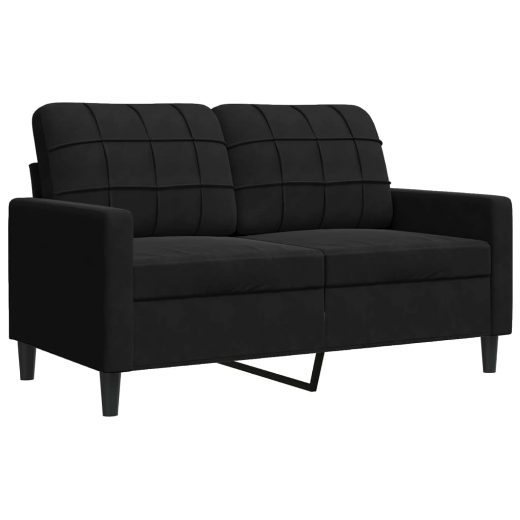 3-delige Loungeset met kussens en bolsters fluweel zwart is nu te koop bij PeponiXL, paradijselijk wonen!