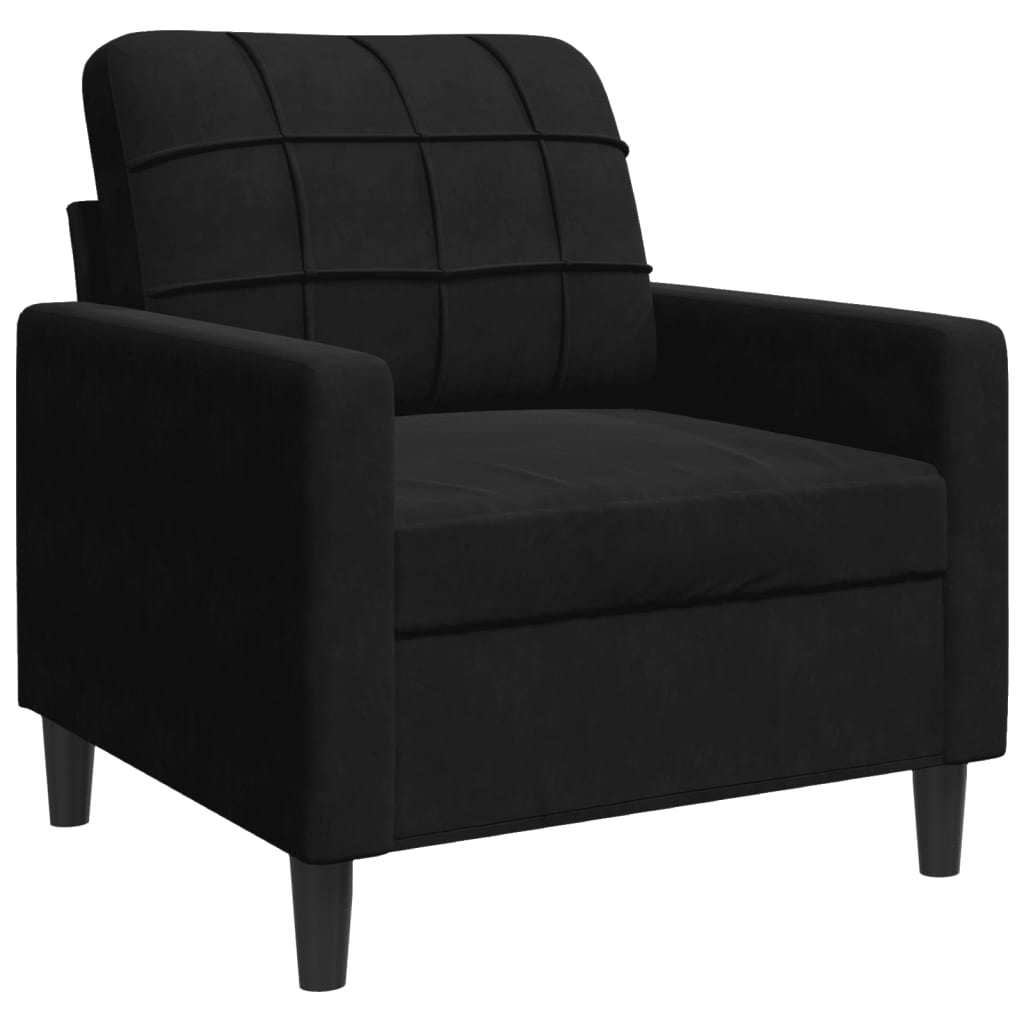 3-delige Loungeset met kussens en bolsters fluweel zwart is nu te koop bij PeponiXL, paradijselijk wonen!