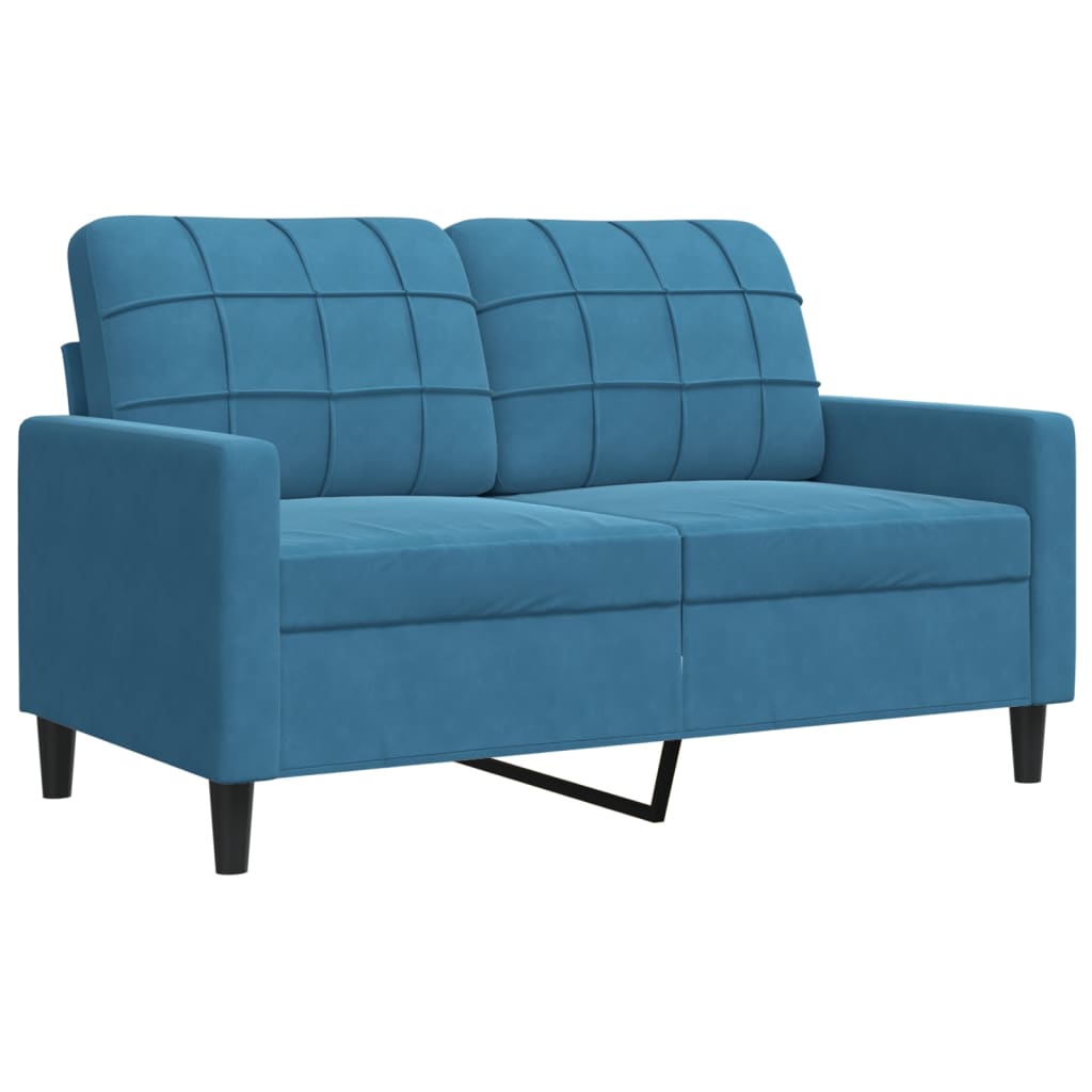3-delige Loungeset met kussens en bolsters fluweel blauw is nu te koop bij PeponiXL, paradijselijk wonen!