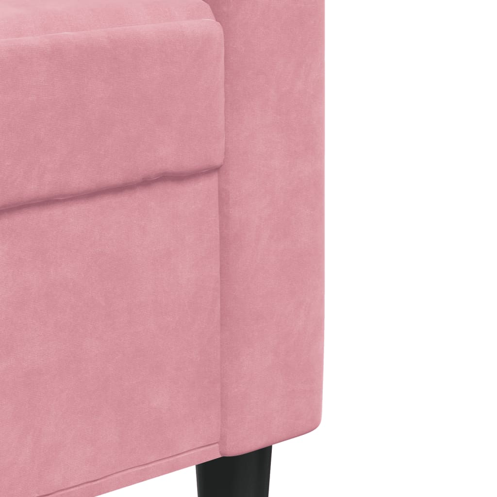 4-delige Loungeset met kussens en bolsters fluweel roze is nu te koop bij PeponiXL, paradijselijk wonen!