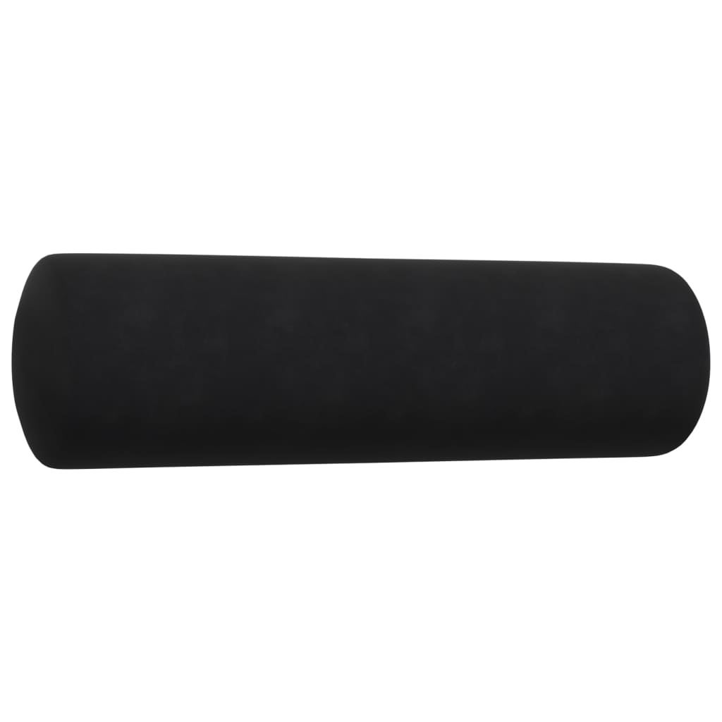 4-delige Loungeset met kussens en bolsters fluweel zwart is nu te koop bij PeponiXL, paradijselijk wonen!