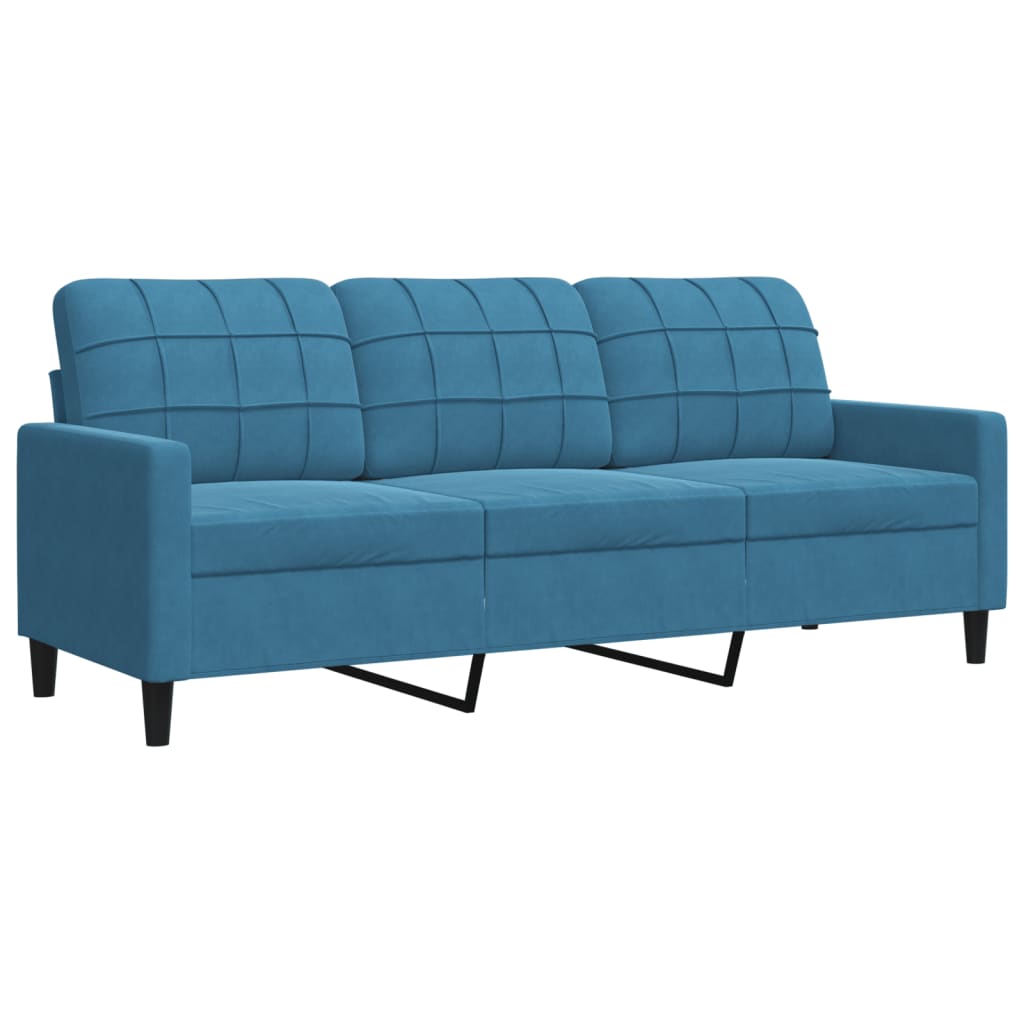 4-delige Loungeset met kussens en bolsters fluweel blauw is nu te koop bij PeponiXL, paradijselijk wonen!
