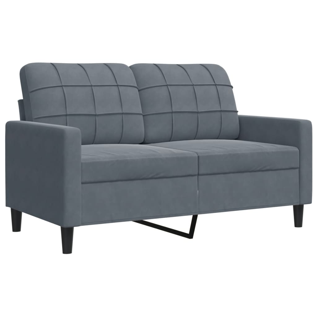 2-delige Loungeset met kussens fluweel donkergrijs is nu te koop bij PeponiXL, paradijselijk wonen!