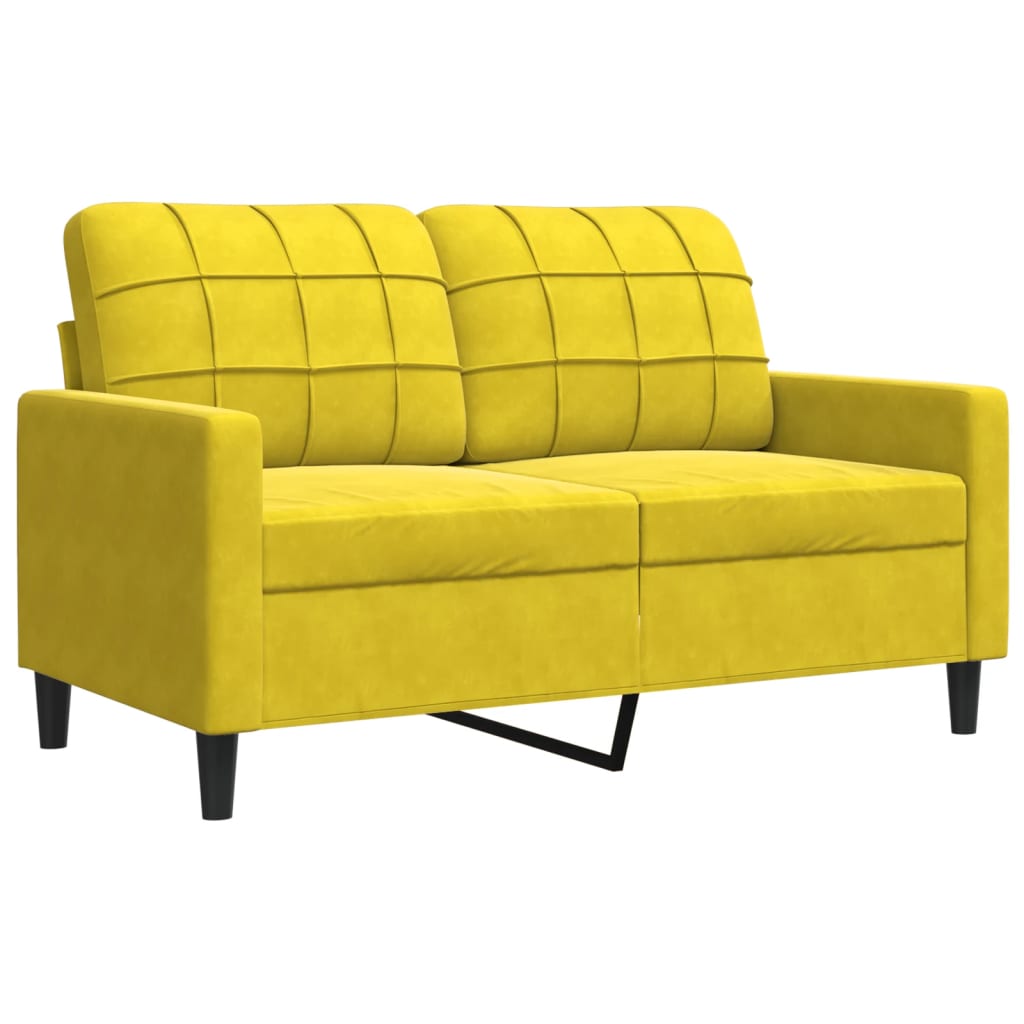 2-delige Loungeset met kussens fluweel geel is nu te koop bij PeponiXL, paradijselijk wonen!