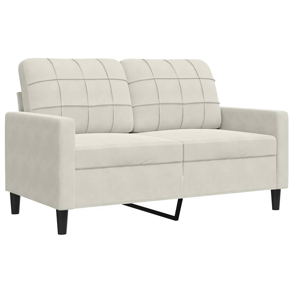2-delige Loungeset met kussens fluweel crèmekleurig is nu te koop bij PeponiXL, paradijselijk wonen!