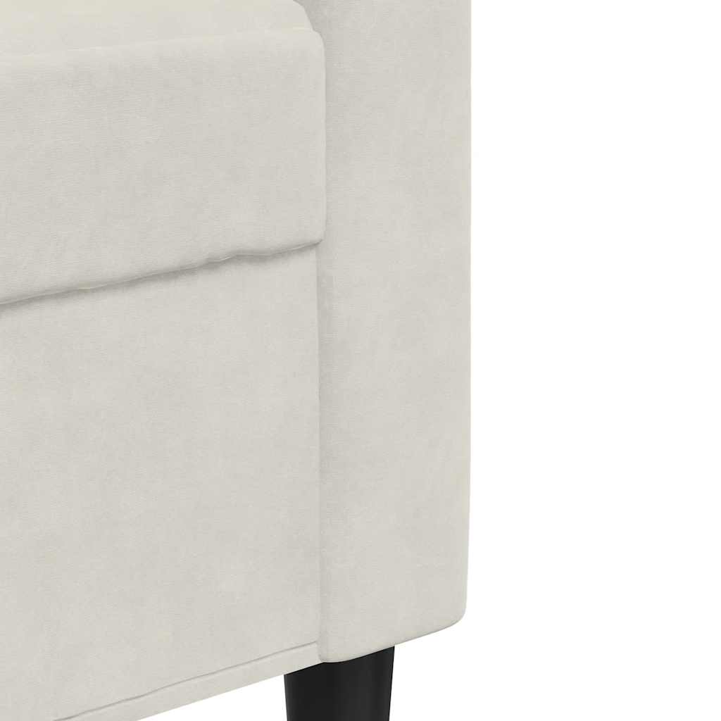 2-delige Loungeset met kussens fluweel crèmekleurig is nu te koop bij PeponiXL, paradijselijk wonen!