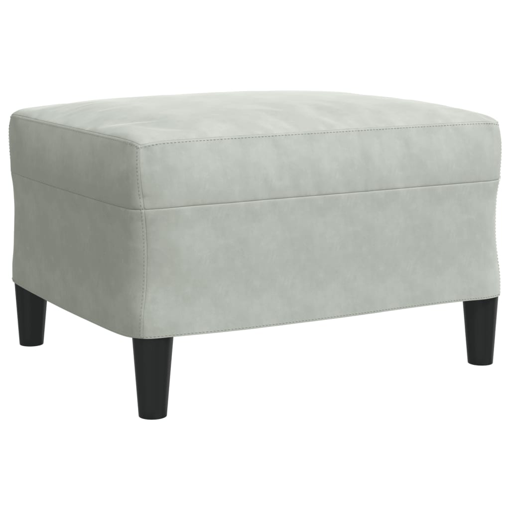 3-delige Loungeset met kussens fluweel lichtgrijs is nu te koop bij PeponiXL, paradijselijk wonen!