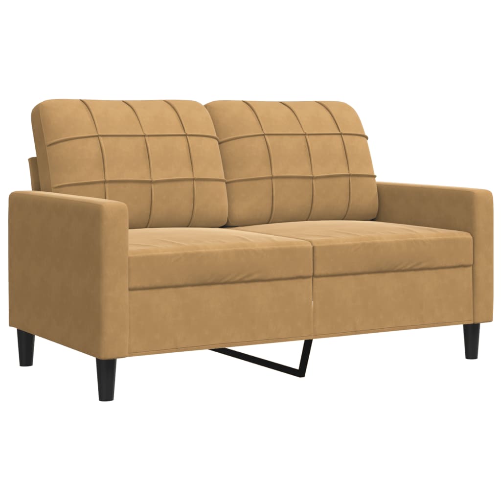 3-delige Loungeset met kussens fluweel bruin is nu te koop bij PeponiXL, paradijselijk wonen!