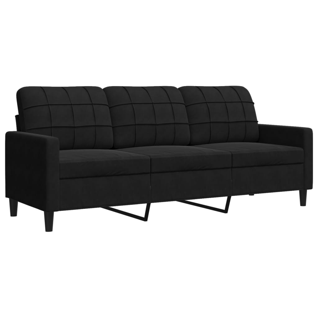 2-delige Loungeset met kussens en bolsters fluweel zwart is nu te koop bij PeponiXL, paradijselijk wonen!