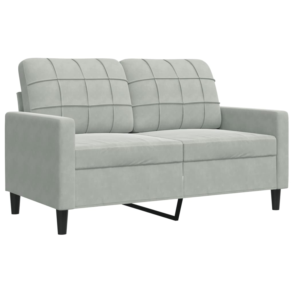 3-delige Loungeset met kussens en bolsters fluweel lichtgrijs is nu te koop bij PeponiXL, paradijselijk wonen!