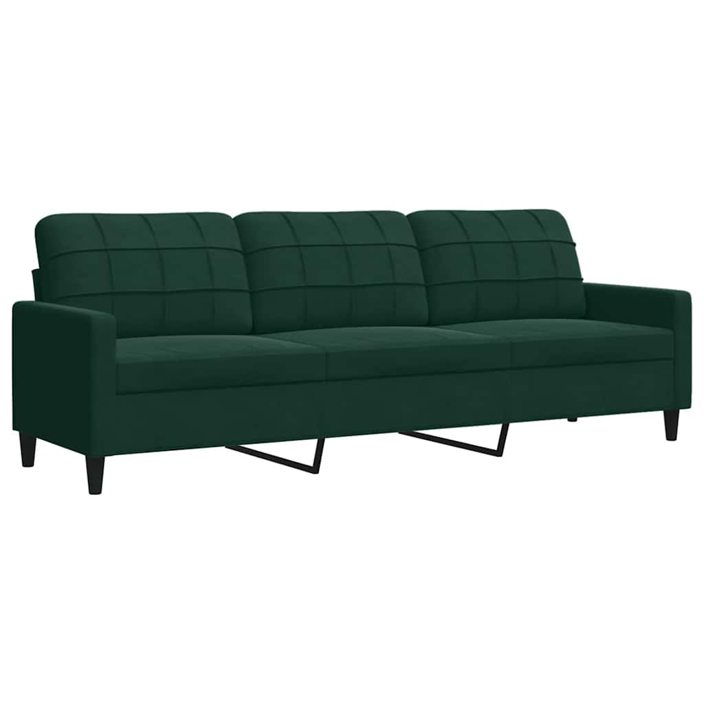 3-delige Loungeset met kussens fluweel donkergroen is nu te koop bij PeponiXL, paradijselijk wonen!