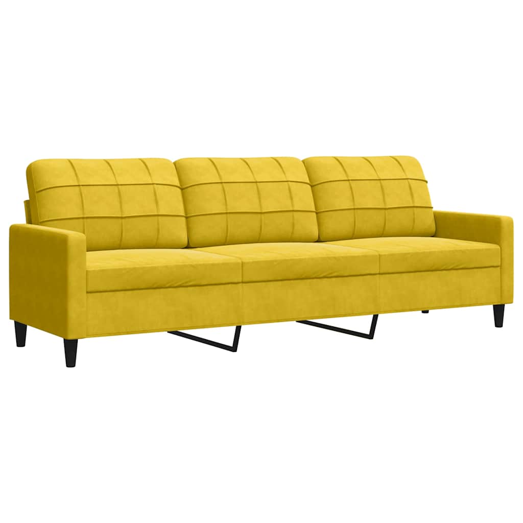 3-delige Loungeset met kussens fluweel geel is nu te koop bij PeponiXL, paradijselijk wonen!