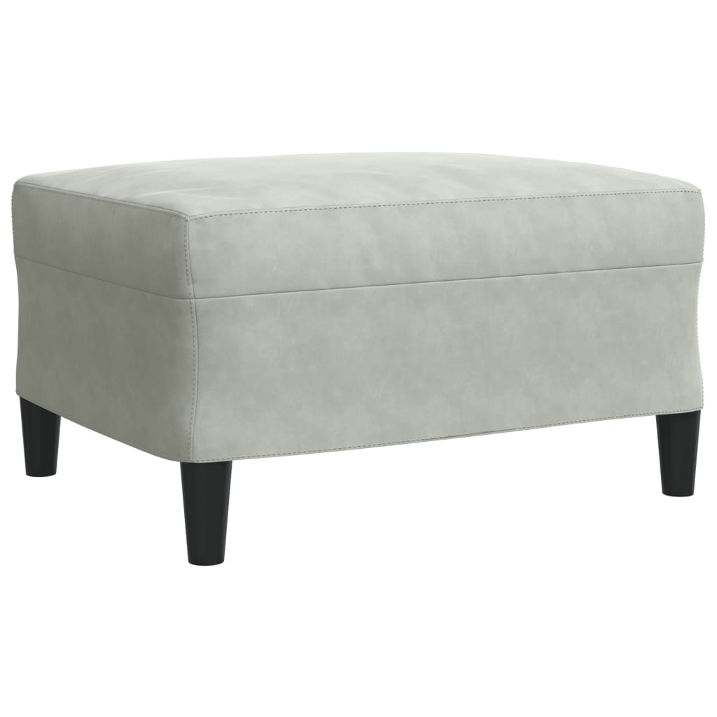 4-delige Loungeset met kussens fluweel lichtgrijs is nu te koop bij PeponiXL, paradijselijk wonen!