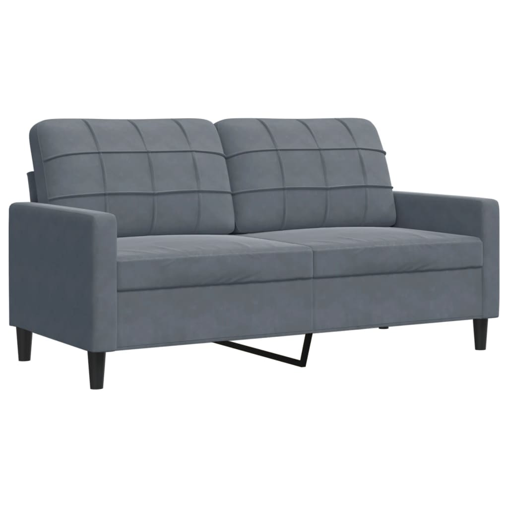 4-delige Loungeset met kussens fluweel donkergrijs is nu te koop bij PeponiXL, paradijselijk wonen!