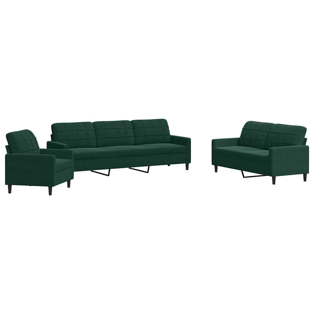 4-delige Loungeset met kussens fluweel donkergroen is nu te koop bij PeponiXL, paradijselijk wonen!