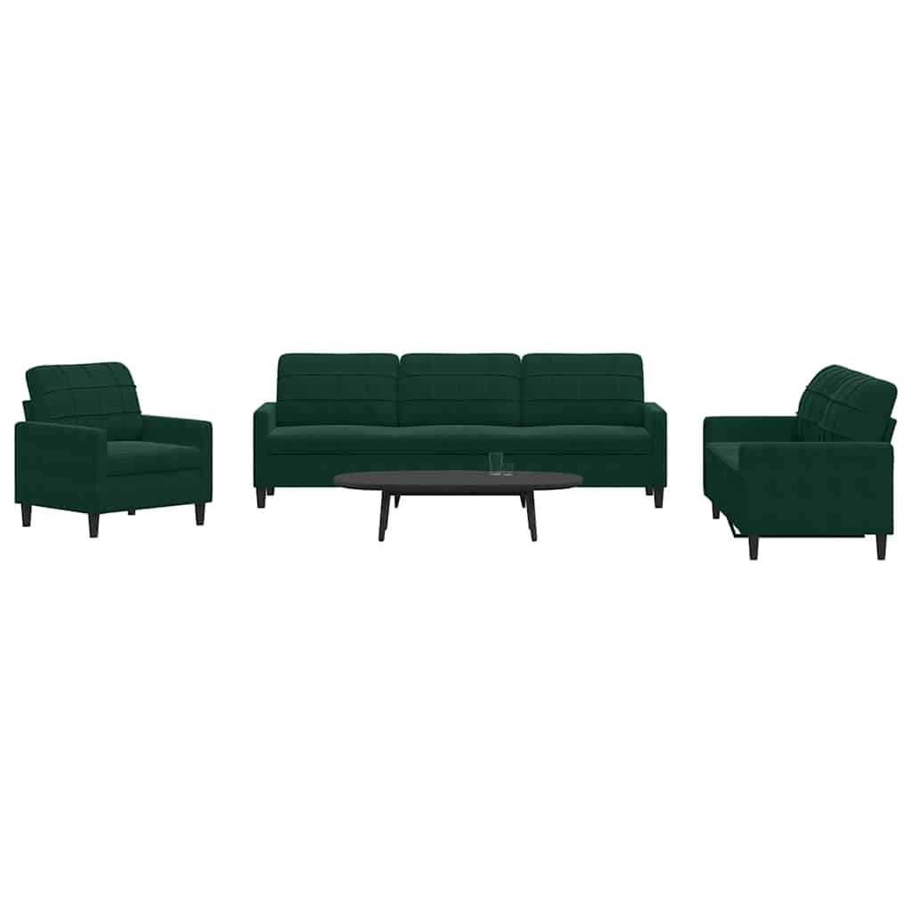 4-delige Loungeset met kussens fluweel donkergroen is nu te koop bij PeponiXL, paradijselijk wonen!