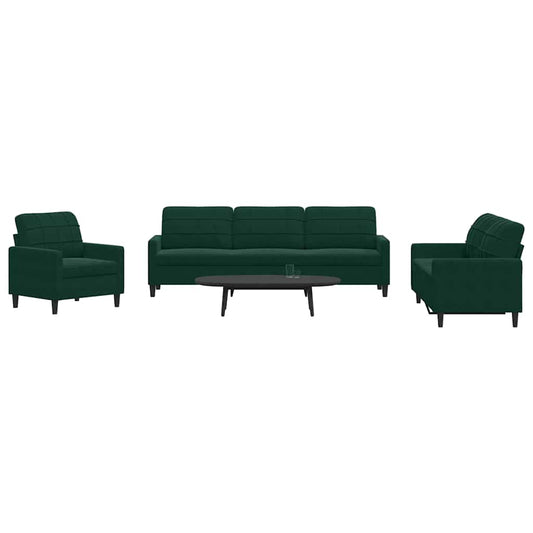 4-delige Loungeset met kussens fluweel donkergroen is nu te koop bij PeponiXL, paradijselijk wonen!