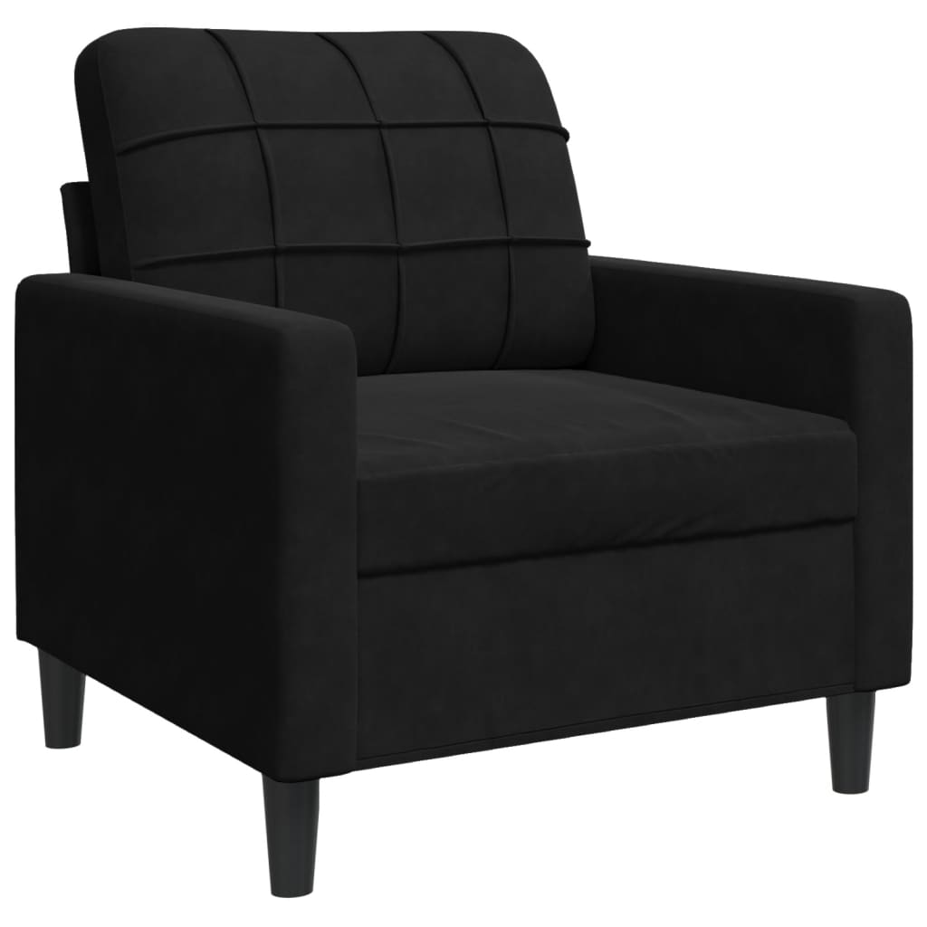 4-delige Loungeset met kussens fluweel zwart is nu te koop bij PeponiXL, paradijselijk wonen!