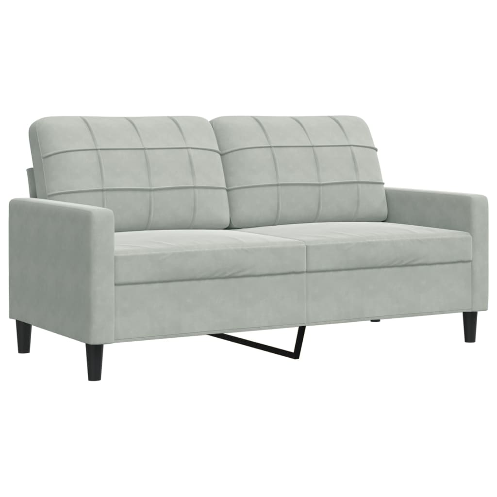 3-delige Loungeset met kussens en bolsters fluweel lichtgrijs is nu te koop bij PeponiXL, paradijselijk wonen!