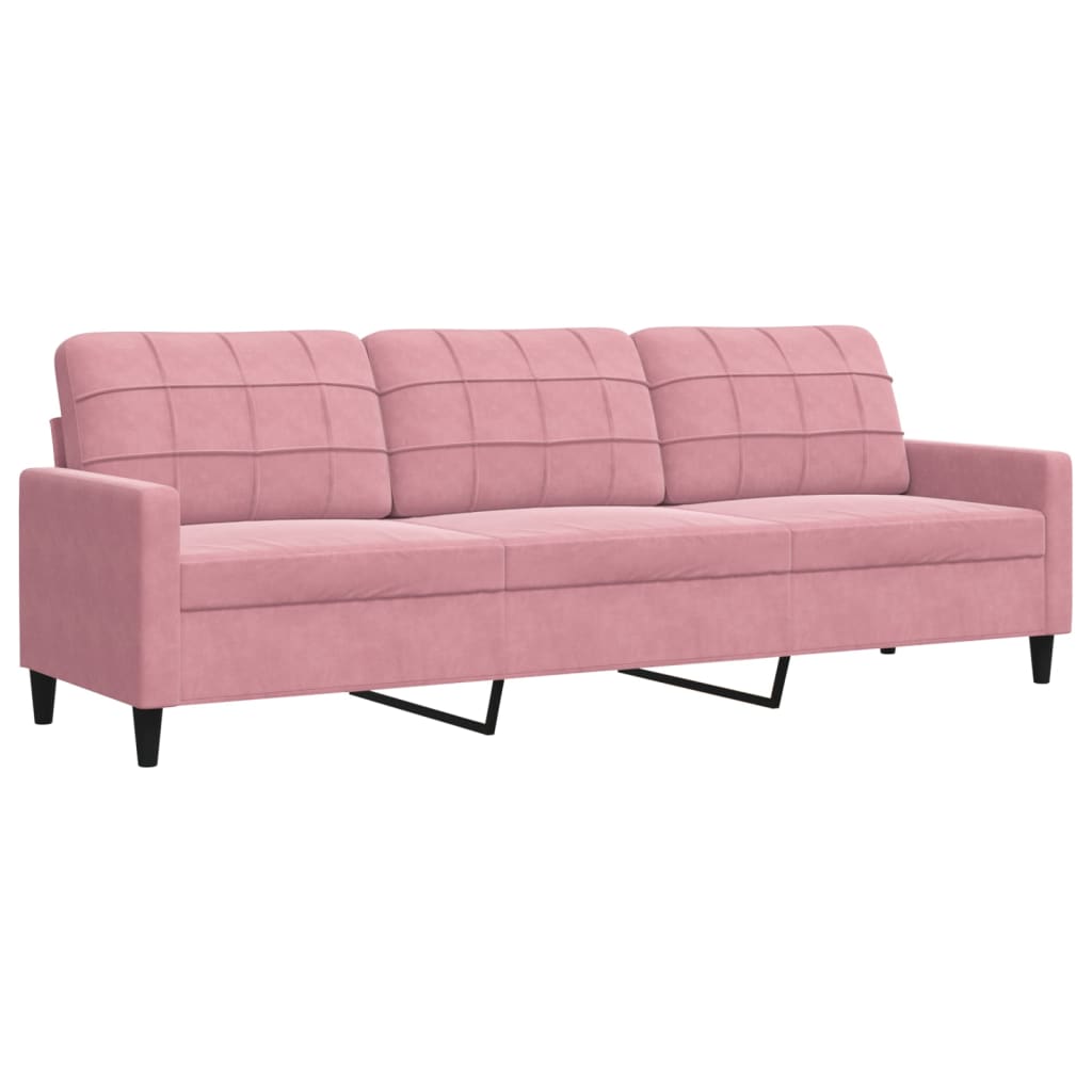3-delige Loungeset met kussens en bolsters fluweel roze is nu te koop bij PeponiXL, paradijselijk wonen!