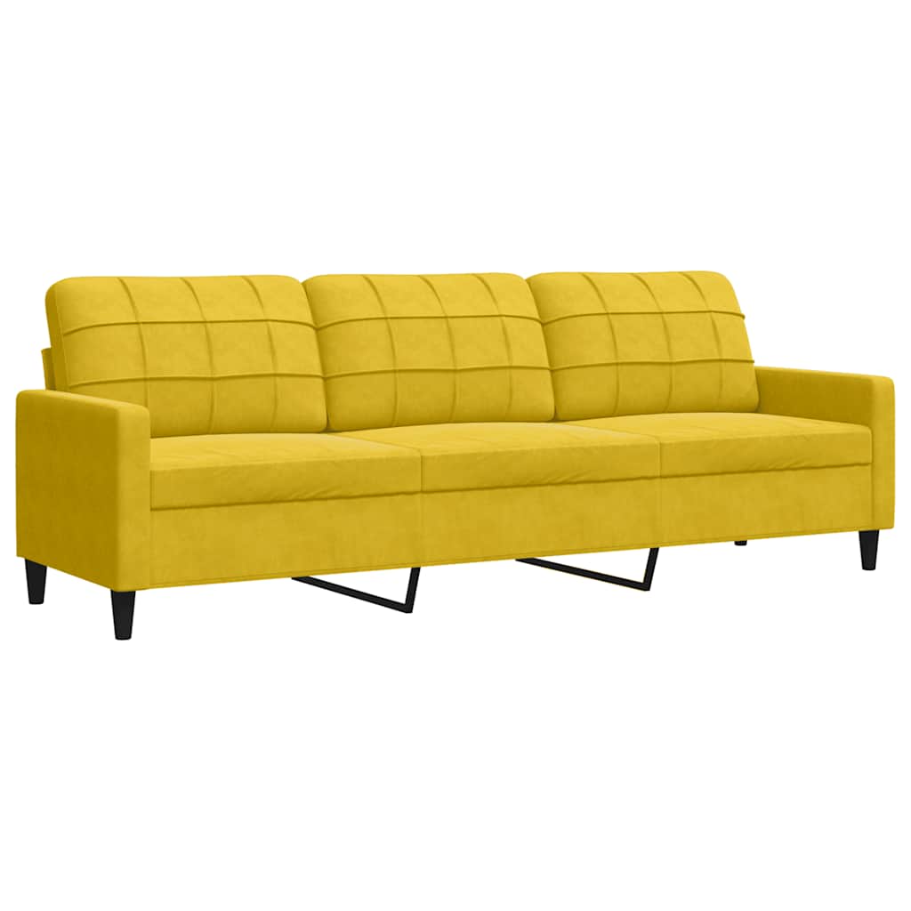 3-delige Loungeset met kussens en bolsters fluweel geel is nu te koop bij PeponiXL, paradijselijk wonen!