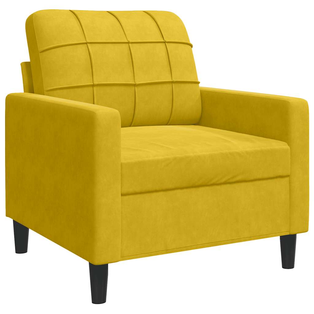 3-delige Loungeset met kussens en bolsters fluweel geel is nu te koop bij PeponiXL, paradijselijk wonen!
