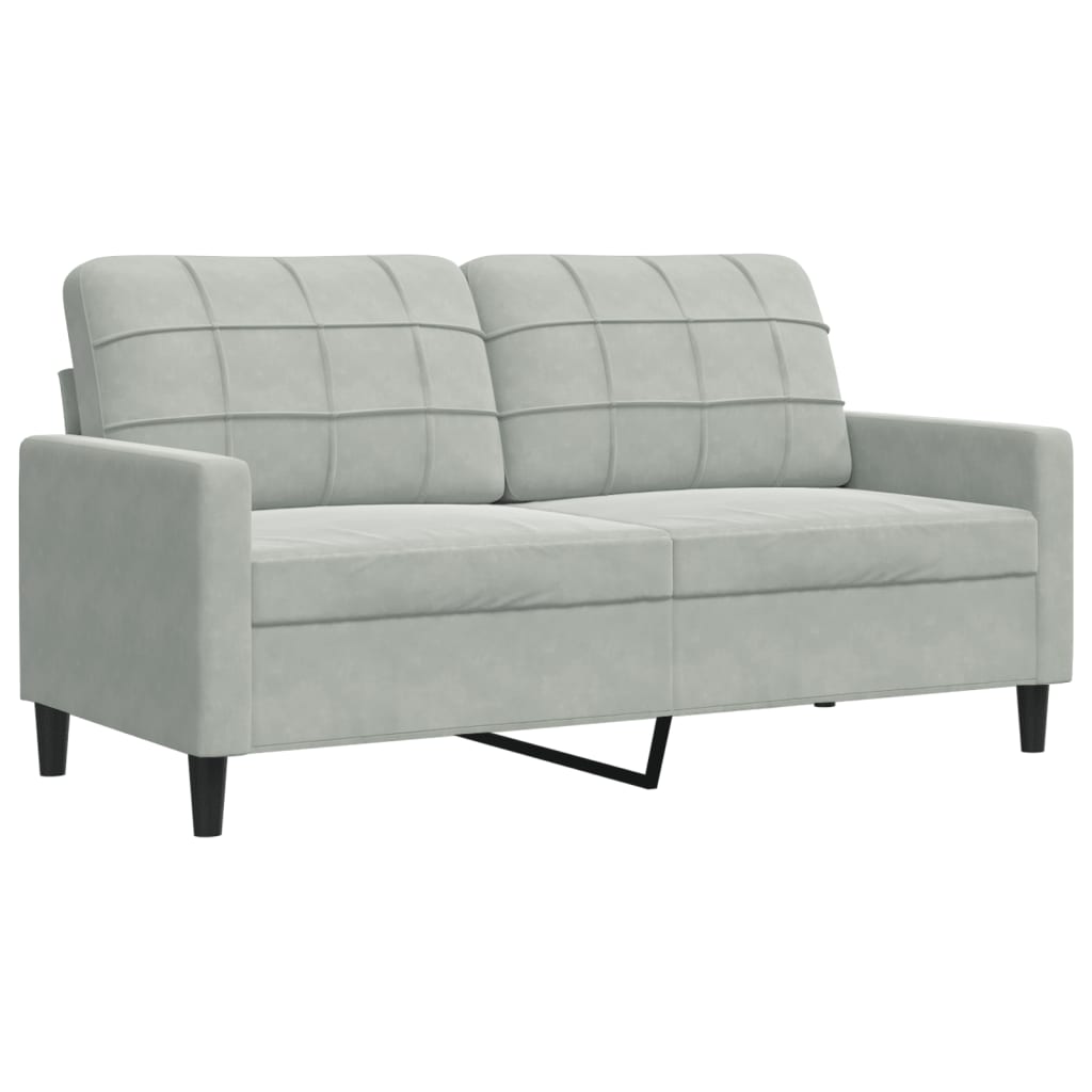 4-delige Loungeset met kussens en bolsters fluweel lichtgrijs is nu te koop bij PeponiXL, paradijselijk wonen!